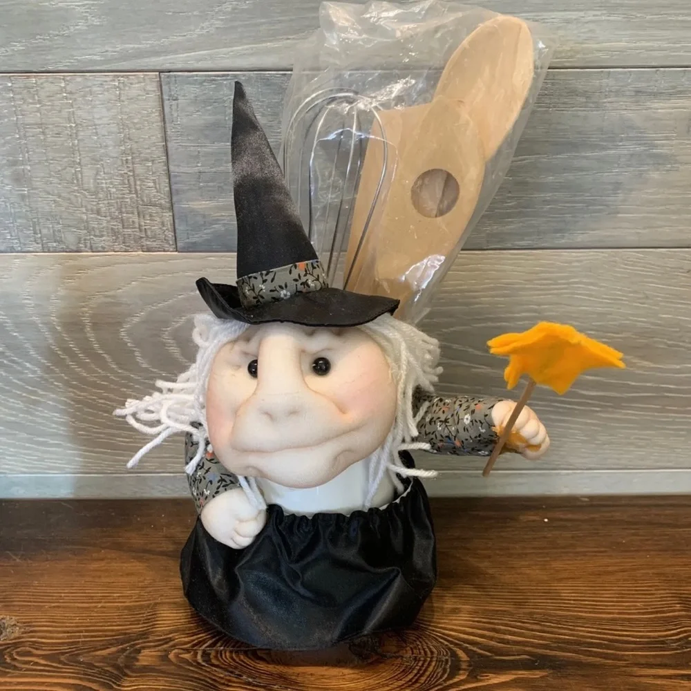 NOS Good Luck Kitchen‎ Witch Holder with Tools